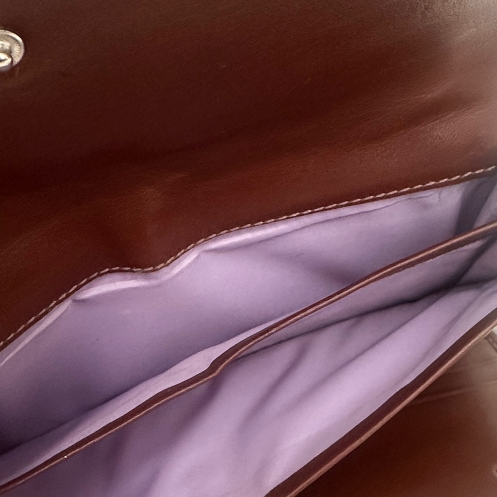 Coach Soho Brown Leather Tri Fold Vintage Wallet - Picture 12 of 13
